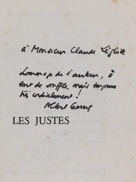 CAMUS (Albert) - Les Justes. Pièce en cinq actes. - 1950 - Edition Originale