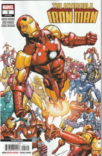 Invincible Iron Man # 1 Variant 2nd Print Cover NM Marvel [D5]