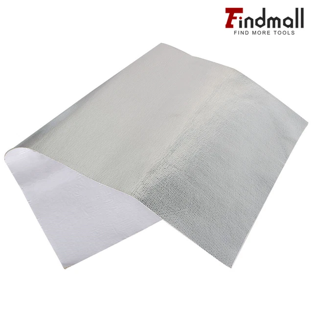 Findmall 24 In x 12 In x 0.04 In Adhesive Backed Aluminized Heat Resistant Tape