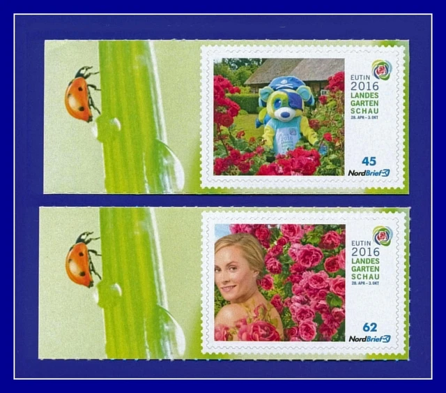 Privatpost NordBrief - Landesgartenschau EUTIN 2016 - Satz - postfrisch ** -