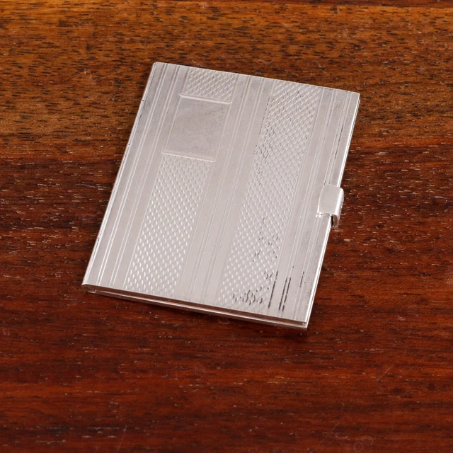 Marco De Imagen Doble Art Deco Plata Esterlina Portátil De 1 1/2"" X 1"" Sin Monograma