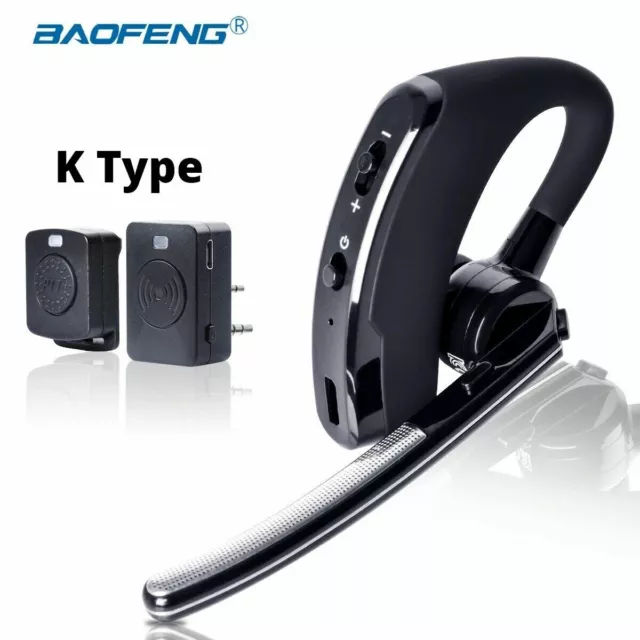 Baofeng Walkie Talkie Headset Ptt Wireless Bluetooth Earphone For Two Way Radio
