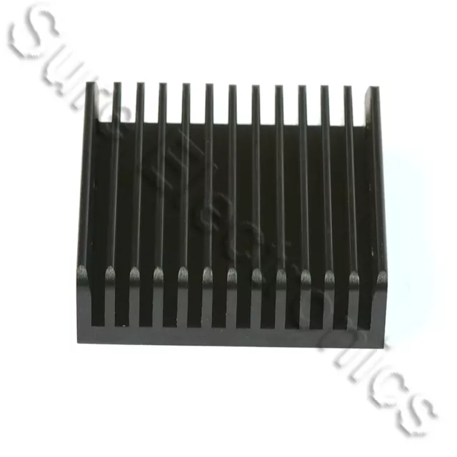 2.3x2.3inch Aluminum Alloy Heat Sink for Audio Amplifier Chip IC Black 2