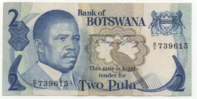 Botswana 2 Pula 1982 Pick 7 A Look Scans