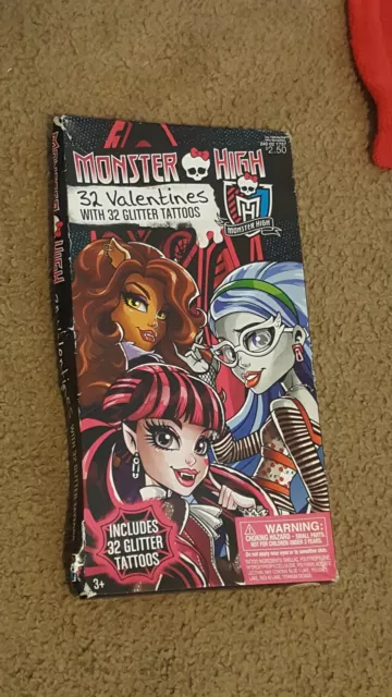 Monster High Valentines Day Cards And Glitter Tattoos !!