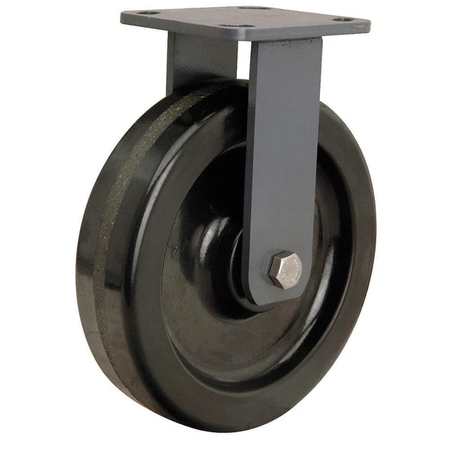 HAMILTON R-WH-8P Standard Plate Caster,Rigid,1400 lb.