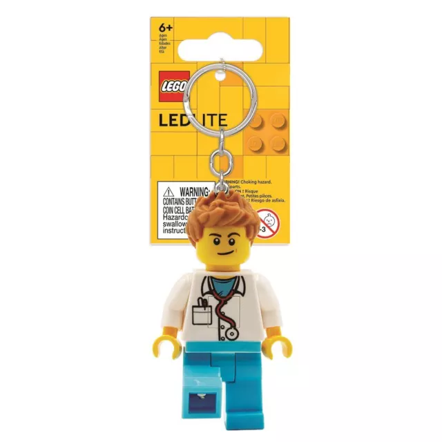 LEGO Mâle Docteur Mini Figurine Iconique Clé Clair (Porte-Clés/Porte-Clés)