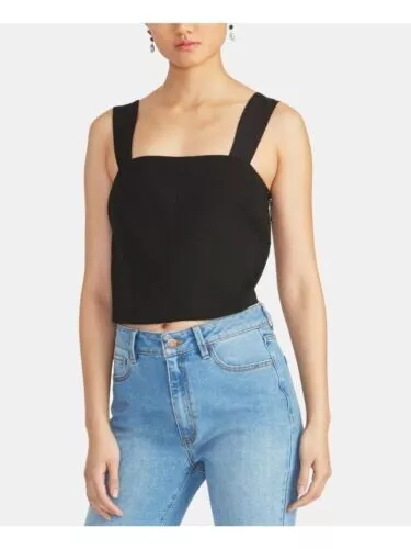 RACHEL ROY Womens Sleeveless Square Neck Crop Top XL