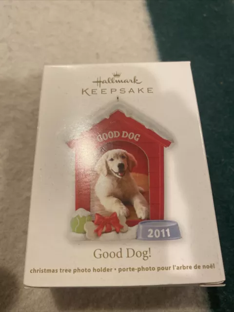 Hallmark Keepsake Ornament Good Dog! Christmas Tree Photo Holder 2011 In Box