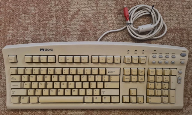 HP Hewlett Packard SK-2501 PS/2 Wired Vintage Keyboard