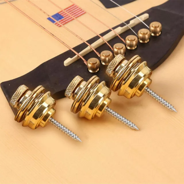 2pcs Strap Locks Button Schaller Style For Guitar Bass Parts Round Head Ku