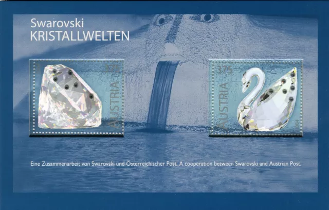 Österreich  Block 25 Swarovski Kristallwelten Schwan postfrisch (G417)