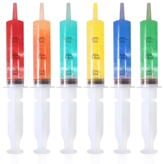 50 Pack Food Shot Syringes 2Oz Reusable Party Favor for Hallowmas Drink Pouch