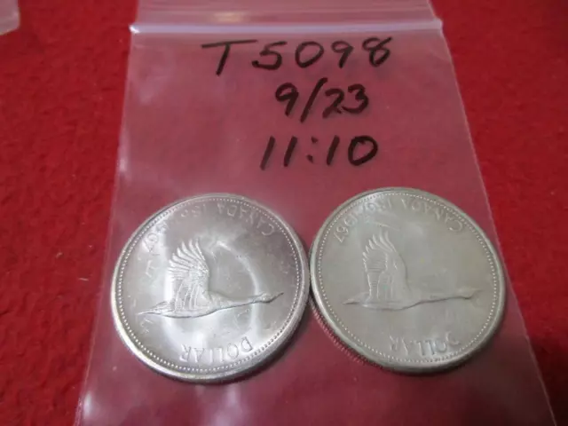 1867-1967 Canada 2/TWO High Grade Silver Confederation Dollars         #T5098