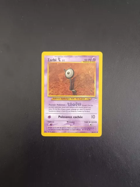 Carte Pokémon Zarbi L 86/105 Commune Neo Destiny Wizards FR