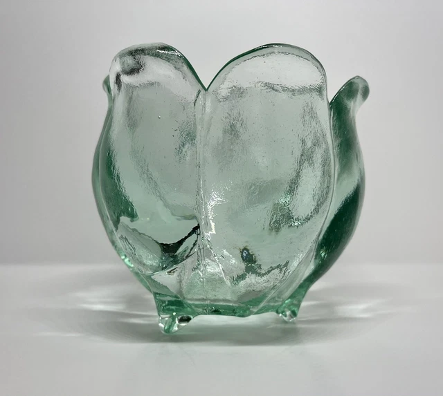 Recycled Art Glass Tulip Votive Candle Holder  - Spain