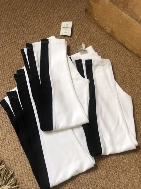 Pacchetto leggings a righe bianco e nero nuovo con etichette NEXT x3 paia - età 10