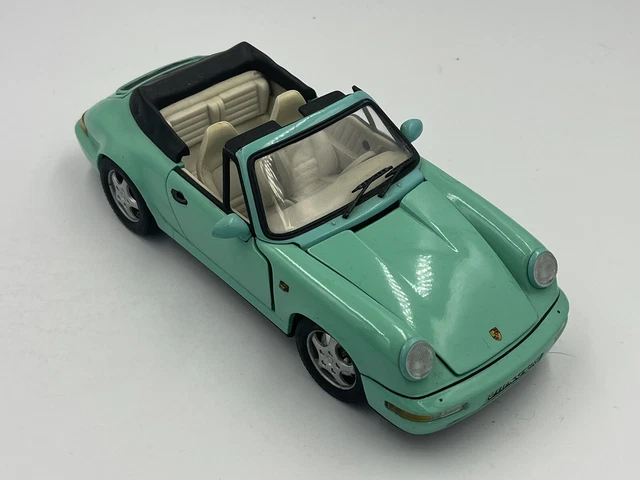 1/18 Porsche 911 Carrera 4 Cabriolet Convertible Vert 1990 Anson