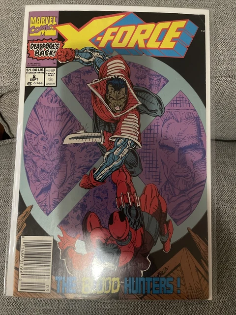 X-Force #2 NEWSSTAND VARIANT (Marvel 1991) 1st Weapon X & 2nd APP Deadpool NM/VF
