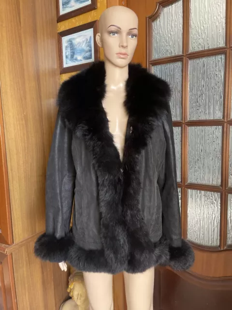 VERA PELLICCIA VOLPE vera pelle donna inverno calda 36-46 giacca cappotto  EUR 340,00 - PicClick IT