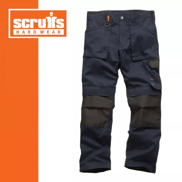 Scruffs 28-40" S/R/L Leg NAVY BLUE Worker Non-Holster Lightweight Work Trousers