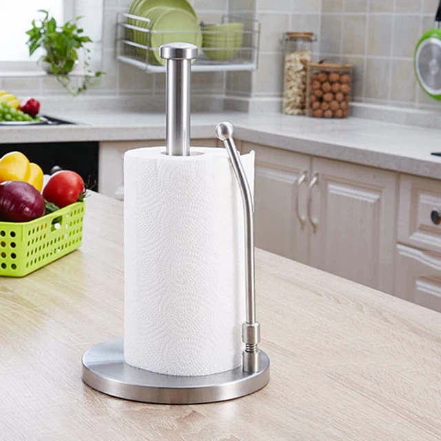 HG Hogar Acero Inoxidable Papel Toalla Rollo Papel Portatoallas Cocina