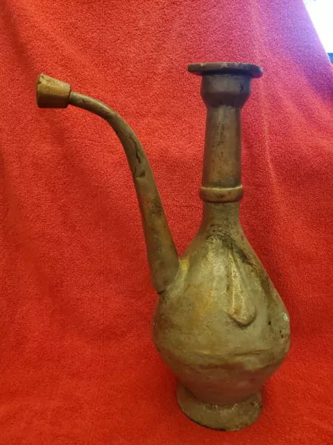 Antique Persian Copper Water Pitcher Aftabeh Turkish Islamic - **True Quality**