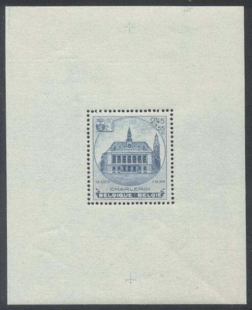 Belgique #B179 Nh Menthe - 1936 Charleroi S/S /
