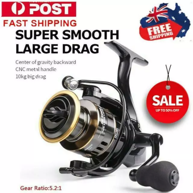 Fishing Reel HE1000-7000 High Speed Metal Spool Spinning Reel Saltwater Reel