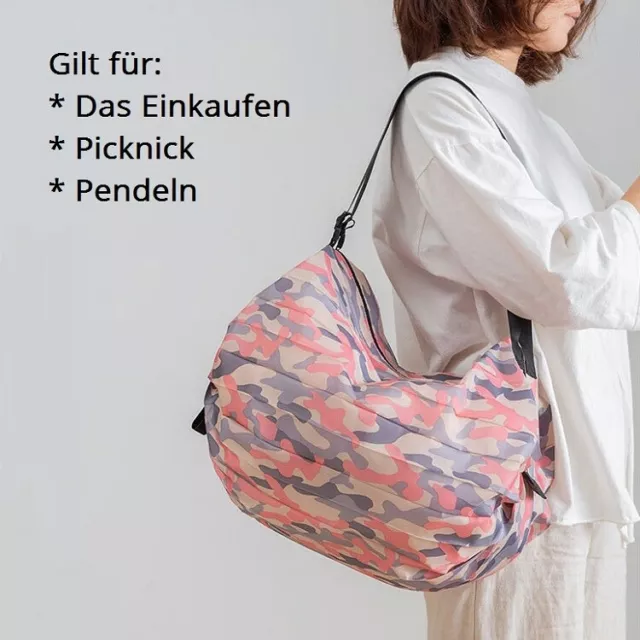 Faltbare umweltfreundliche Nachhaltig Tasche Einkaufstasche Shopper Tragetasche