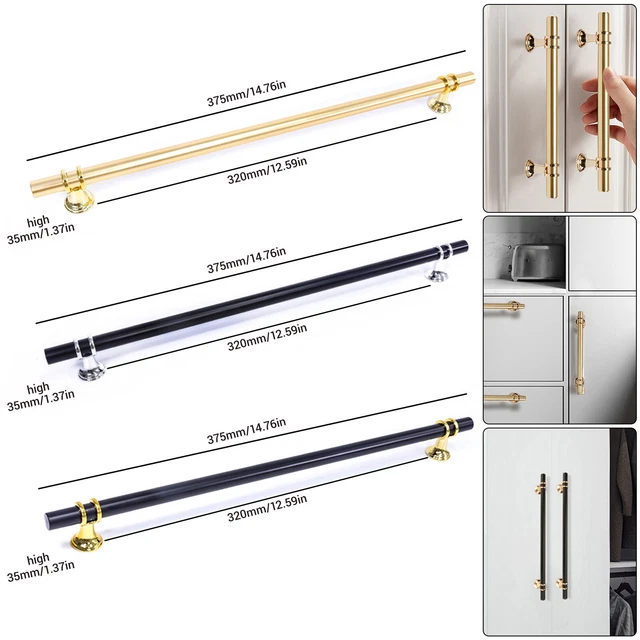 320mm T Bar Pull Handles Alloy Kitchen Bathroom Cabinet Hardware Modern Knobs