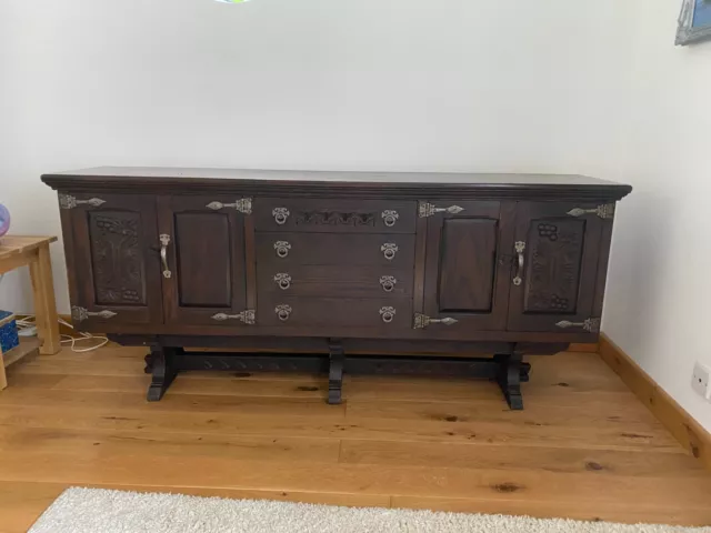 Vintage  6Ft Oak Sideboard In Very Good Condition