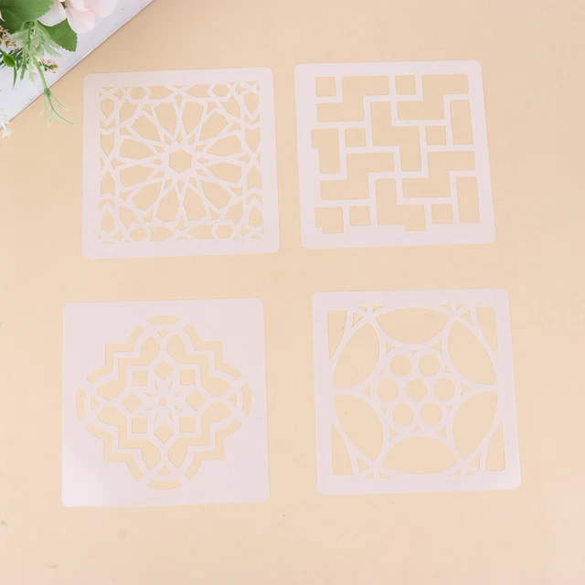 2 Sets von DIY Malerei Schablonen Mandala Schablone Scrapbooking Schablonen