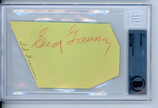 Sid Grauman auto autograph cut signature Beckett BAS Hollywood Chinese Theatre