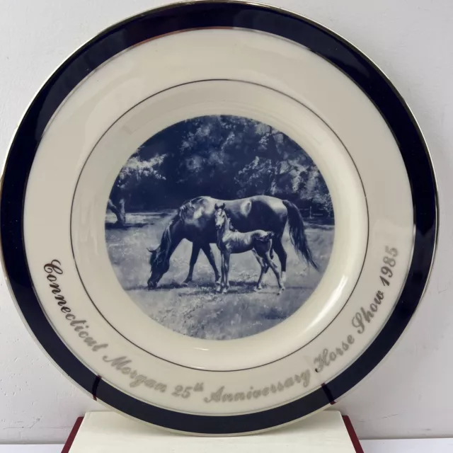 Morgan Horse & Foal Plate “ In the Apple Orchard “ By Artist Pat Devore Wyatt