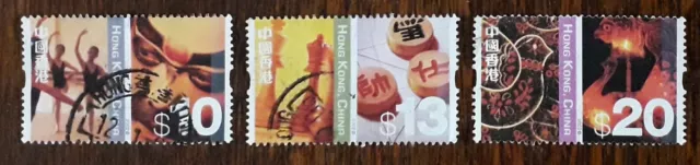 Partial Hong Kong used stamp set - 2002 Cultural Diversity (high values)