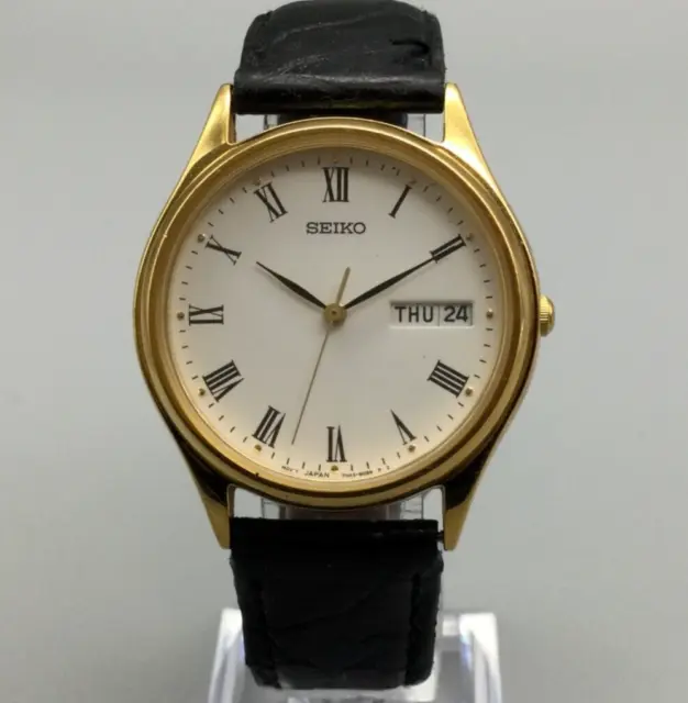 VINTAGE SEIKO 7N43-6060 Gold Tone Old Credor Logo With Box $ - PicClick