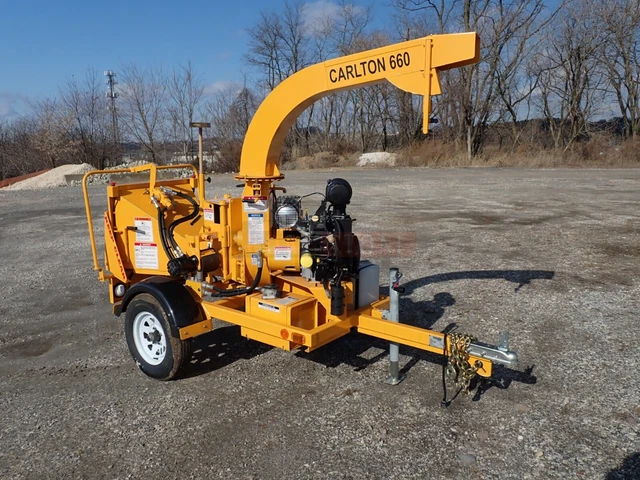 New Carlton 660 Disk Style Wood Chipper, 26.5 Hp Kohler Efi, 6" Capacity