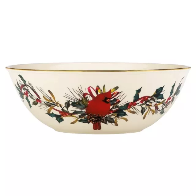 NEW Lenox Winter Greetings Large Round Serving Bowl