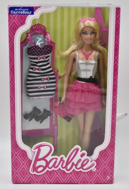 Poupée Mattel Doll Barbie exclusive Carrefour BCB30 2012 Nrfb