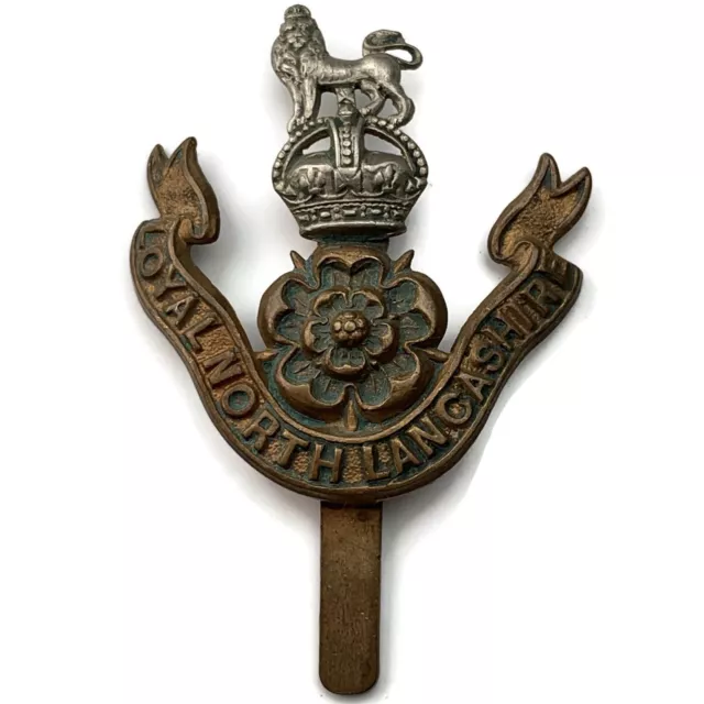 Original WW1 Loyal North Lancashire Regiment Cap Badge - FIRST PATTERN