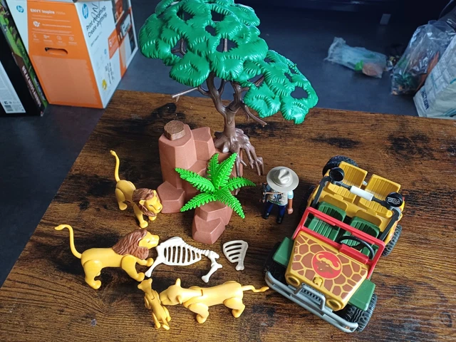 PLAYMOBIL (P6C07) SAFARI - Jeep Verte 3532 3140 Vintage (Jaunie