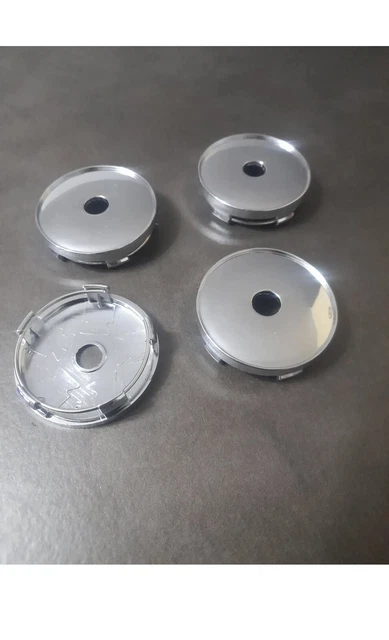 Coprimozzo Adesivo Per OZ 55mm - Tappi In Carbon Fiber Look, Metallo/Lega, Protezione Bulloni, Nero