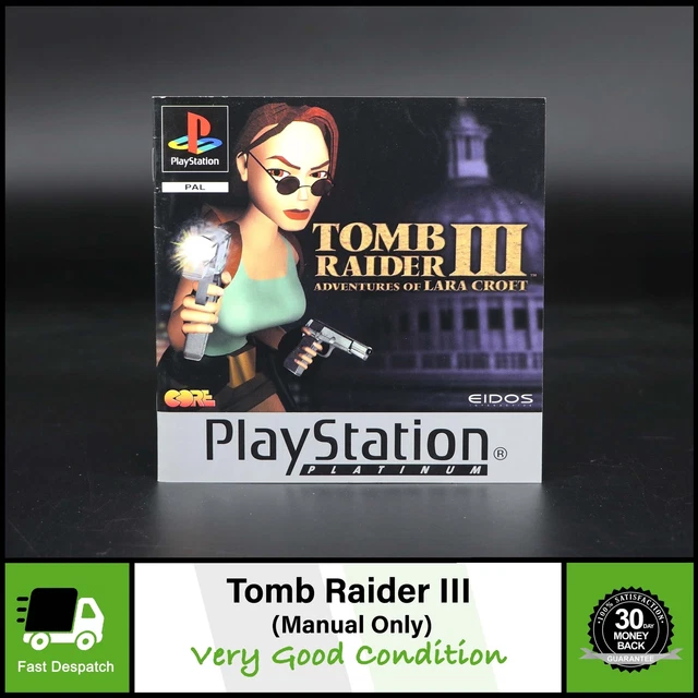 Notice / Manuel Du Jeu Tomb Raider III (PS1 PlayStation 1) - État Correct - Pour Collection