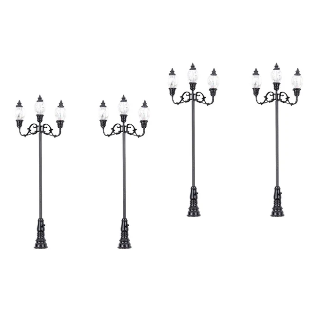 10x HO Straßenlaternen 1:100 - LED Modellbahn Beleuchtung 12V