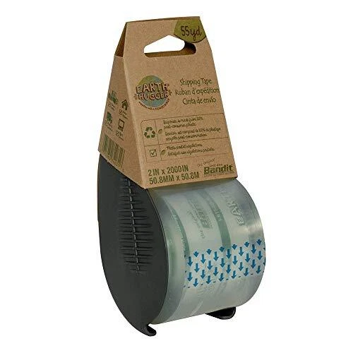 Earth Hugger Bandit Packaging Tape in Recycled Content Dispenser 2" x 55 Yards