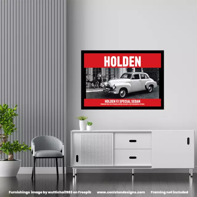 Holden FJ Special Sedan Art Print - GMH 1953-66 - Classic cars - 3 sizes poster 2