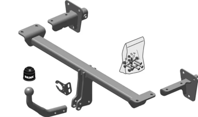 Enganche de remolque rígido Brink para Mercedes Clase B W247 + juego eléctrico 13 pines especificación. 3