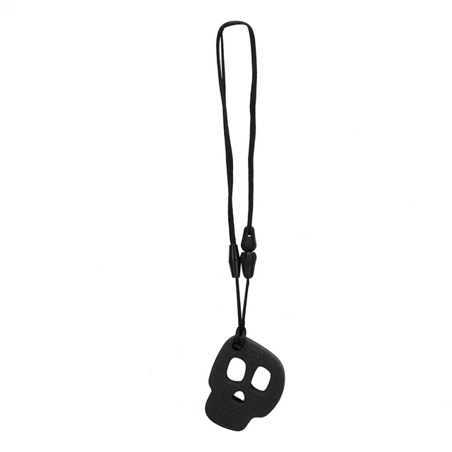 (Black)Silicone Baby Teether Pendant Safe Soothing Infant Chewing Teething ADS