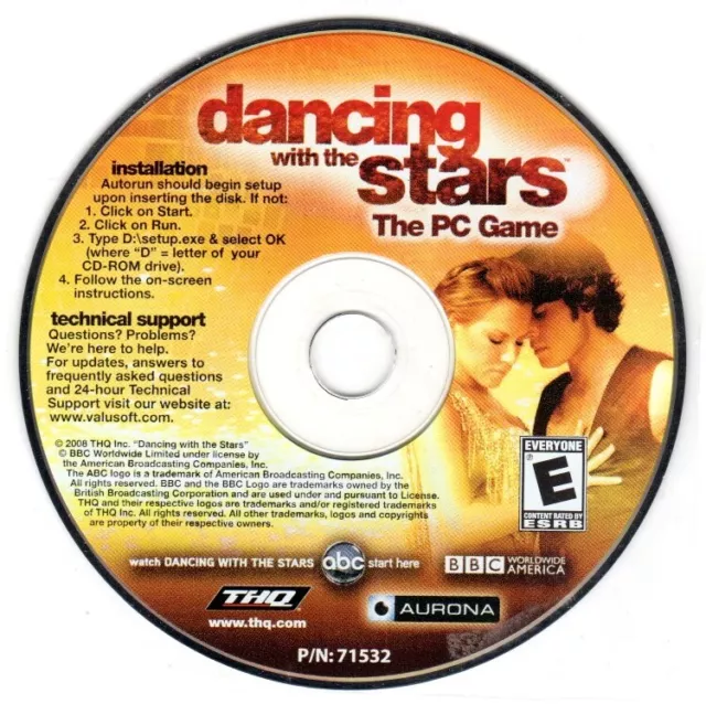 Dancing With The Stars (PC-CD, 2008) for Windows XP/Vista - NEW CD in SLEEVE